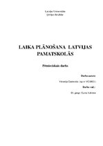 Referāts 'Laika plānošana Latvijas pamatskolās', 1.