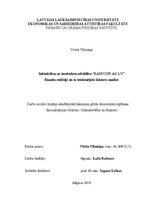 Diplomdarbs 'Sabiedrības ar ierobežotu atbildību "Eastcon AG LV" finanšu rādītāji un to ietek', 1.