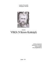 Referāts 'Viktors Kalniņš', 1.