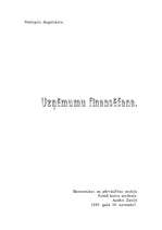 Eseja 'Uzņēmuma finansēšana', 1.