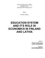 Referāts 'Education System and it's Role in Economics in Finland and Latvia', 1.