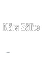 Referāts 'Māras Zālītes dzejoļu krājuma "Vakar zaļajā zālē" analīze', 1.