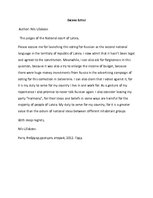 Eseja 'Excuse Letter', 1.