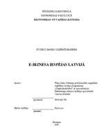Referāts 'E-biznesa iespējas Latvijā', 1.