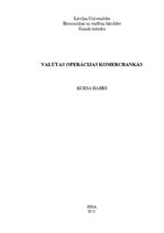Referāts 'Valūtas operācijas komercbankās', 1.