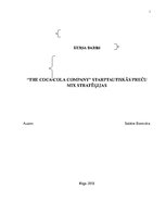 Referāts '"The Coca-Cola Company" starptautiskās preču mix stratēģijas', 1.