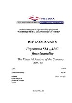 Diplomdarbs 'Uzņēmuma finanšu analīze', 1.