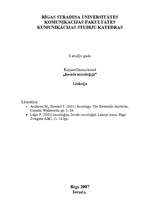 Konspekts 'Ievads socioloģijā', 1.