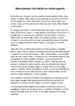 Eseja 'Mana pieredze citu kultūru un valodu apguvē', 1.