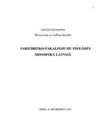 Referāts 'Sabiedrisko pakalpojumu monopols Latvijā', 1.