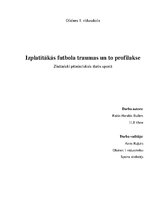 Referāts 'Izplatītākās futbola traumas un to profilakse', 1.