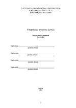 Referāts 'Ubagošanas problēma Latvijā', 1.