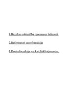 Konspekts 'Renesanse, reformatori, kontrreformācija', 1.