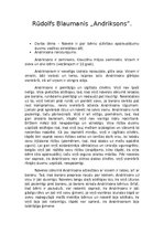Konspekts 'Rūdolfa Blaumaņa noveles "Andriksons" analīze', 1.