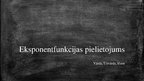 Prezentācija 'Eksponentfunkcijas pielietojums', 1.