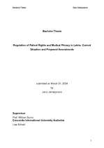 Diplomdarbs 'Regulation of Patient Rights and Medical Privacy in Latvia: Current Situation an', 1.
